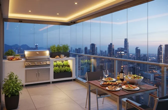 Fechamento de Área em Vidro